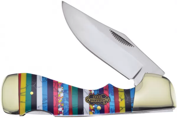 Frost Cutlery Choctaw Lockback Multi Stone knives FSW405TQT