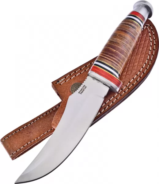 Frost Cutlery Bowie Stacked Leather knives FTS203LTHR