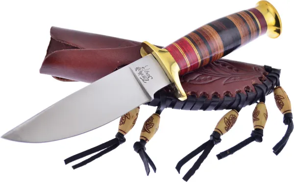 Frost Cutlery Hunter Stacked Leather knives FTS208LTHR
