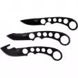 Frost Cutlery Fixed Blade Set Black knives FTX124