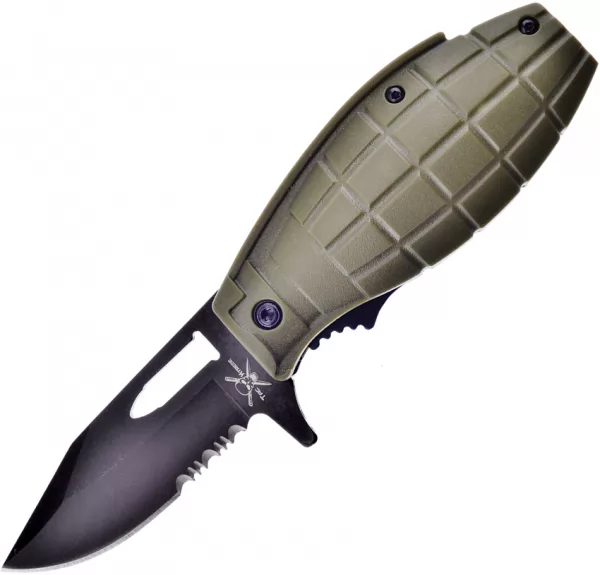 Frost Cutlery Grenade Linerlock A-O Green knives FTX173DG