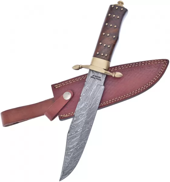 Frost Cutlery Bowie Damascus Walnut knives FVFD54