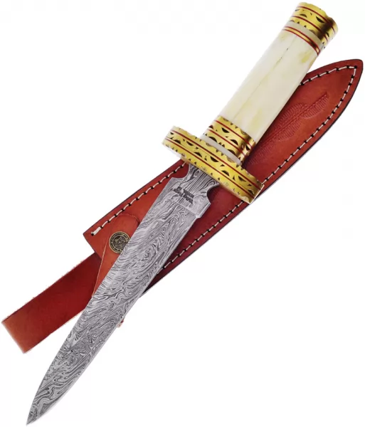 Frost Cutlery Dagger Bone Damascus knives FVFD80SB