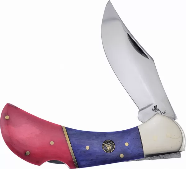 Frost Cutlery Lockback Blue-Red Bone knives FWT636RBBL