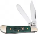 Frost Cutlery Dog Leg Trapper Green Bone - FWT975DGJB