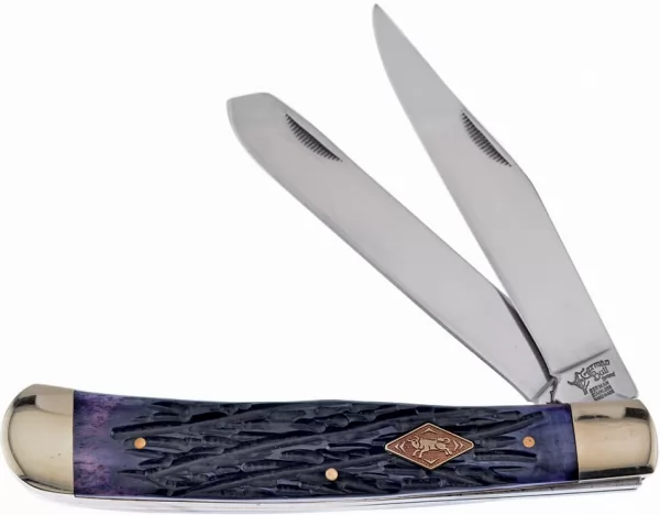 German Bull Trapper Blue Pick Bone knives GB010BLPB
