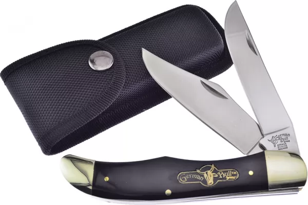 German Bull Folding Hunter Buffalo Horn knives GB069BH