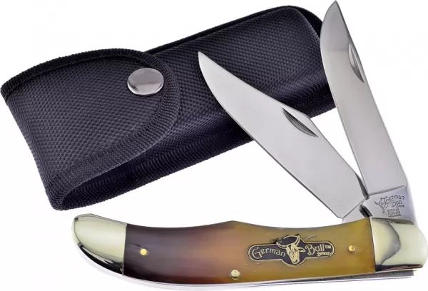 German Bull Folding Hunter Ox Horn knives GB069OX