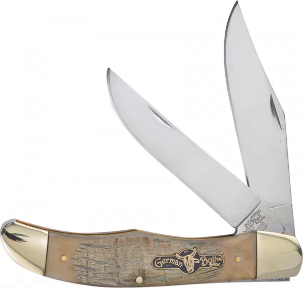 German Bull Folding Hunter Rams Horn knives GB069RH