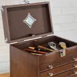 Gerstner International 6-Drawer Collectors Chest Oak GERT16D