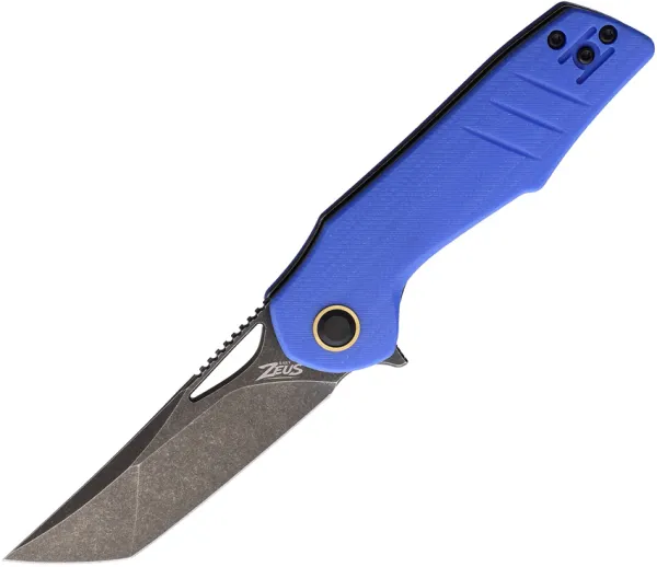Grissom Knife and Tool Baby Zeus Linerlock Blue GKTBZBLGDS