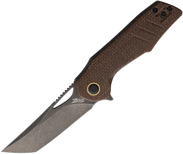 Grissom Knife and Tool Baby Zeus Linerlock Brown GKTBZNMDS