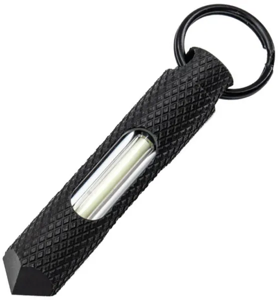 Glow Rhino Knurled Fob - Matte Black Stee GLRFB002MBXG