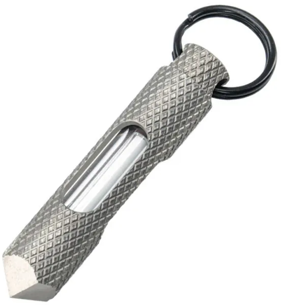 Glow Rhino Knurled Fob Ti Blue Tritium GLRFB002TIXB