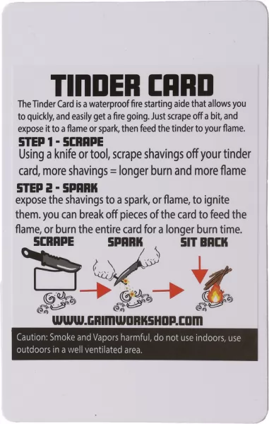 Grim Workshop Quick Start Tinder Card GRICRD017