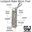 Grim Workshop Lock Pick Rake Micro Tool GRIMT008