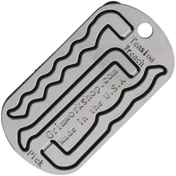 Grim Workshop Lock Picking Dog Tag Tool GRITAG002