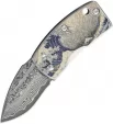 G.Sakai Money Clip Framelock Blue Wave - GS11606