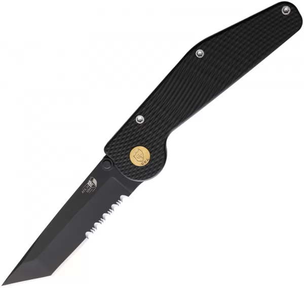 GT KNIVES Auto Button Lock Tanto Serrate knives GT304