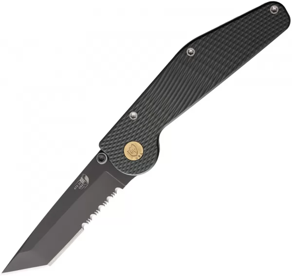 GT KNIVES Auto Button Lock Tanto Serrate knives GT312