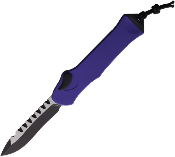 Heretic Knives Auto Hydra OTF Recurve Purple H00810APU