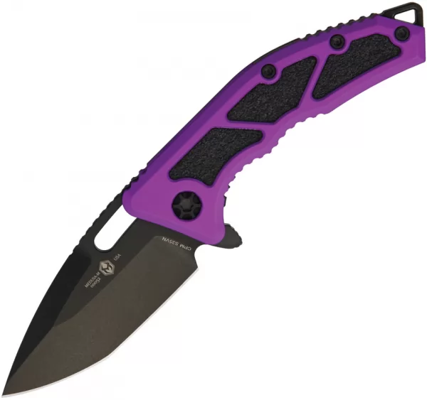 Heretic Knives Medusa Linerlock Purple Black H0094APU