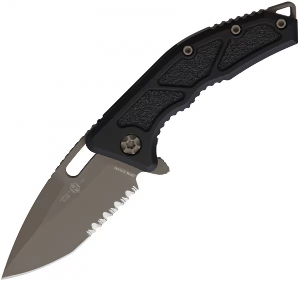 Heretic Knives Medusa Linerlock FDE Serrated H0094BFDE