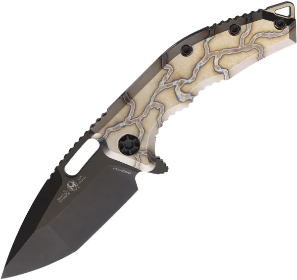 Heretic Knives Medusa Framelock Flame Ti H0096AFTI