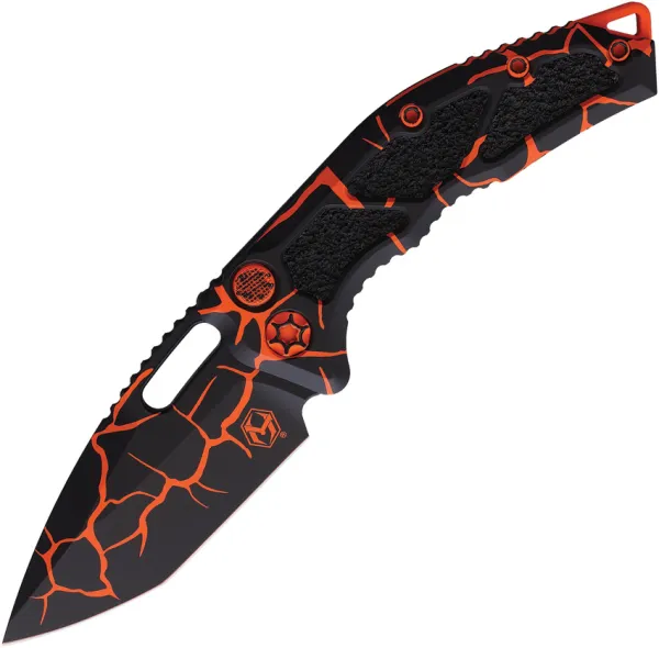 Heretic Knives Auto Medusa Tanto Magma Orange H011MAGOG
