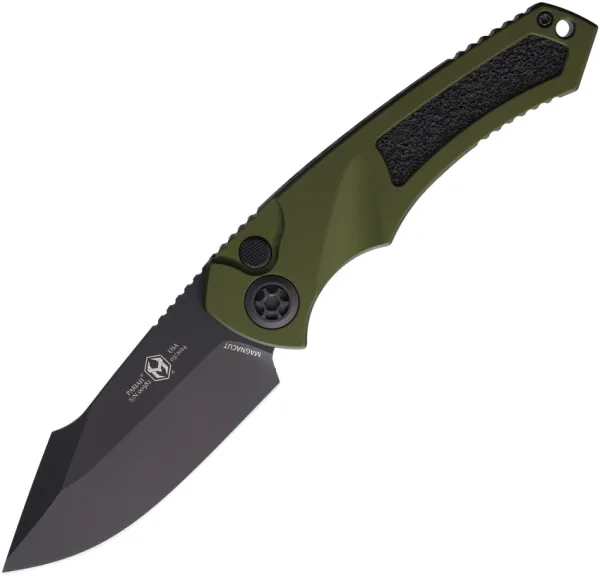 Heretic Knives Auto Pariah Button Lock OD H0484AGRN