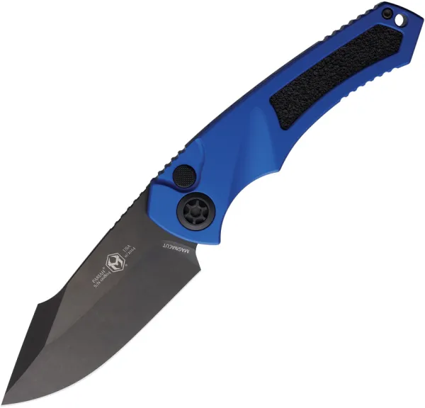 Heretic Knives Auto Pariah Button Lock Blue H0486ABLU