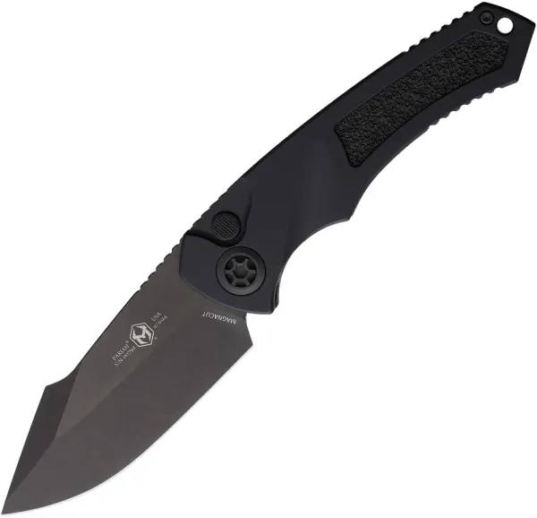 Heretic Knives Auto Pariah Button Lock Blk H0486AT