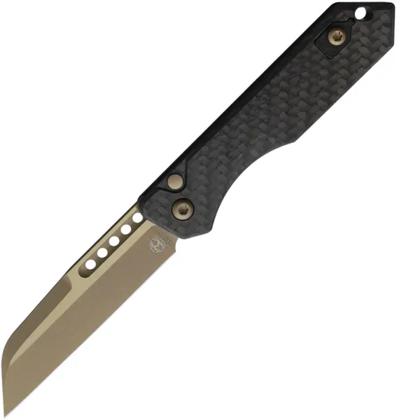 Heretic Knives Auto Jinn Button Lock CF Brz H1137ACF