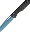 Heretic Knives Auto Jinn Button Lock CF Teal - H113MTCF