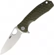 Honey Badger Knives Medium Leaf Linerlock Green - HB1300