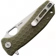 Honey Badger Knives Medium Leaf Linerlock Green HB1300
