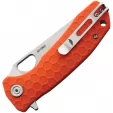 Honey Badger Knives Medium Leaf Linerlock Orange HB1303