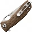 Honey Badger Knives Small Leaf Linerlock Tan HB1309