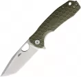 Honey Badger Knives Large Linerlock Tanto Green - HB1323