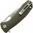 Honey Badger Knives Large Linerlock Tanto Green HB1323
