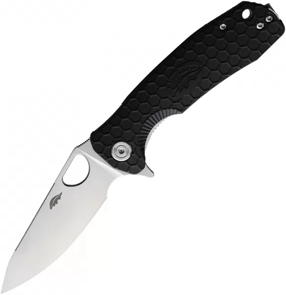 Honey Badger Knives Medium Leaf Linerlock Black HB1386