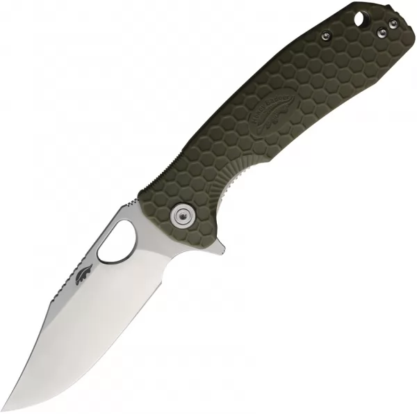 Honey Badger Knives Large Linerlock Clip Green HB4065