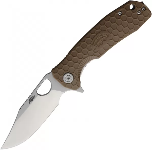 Honey Badger Knives Medium Linerlock Clip Tan HB4070