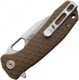 Honey Badger Knives Medium Linerlock Clip Tan HB4070