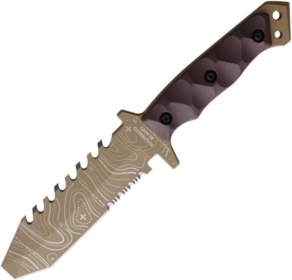Halfbreed Blades Emergency Rescue Knife Topo HBBERK01TOPODE