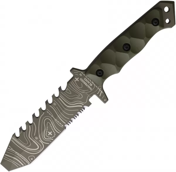 Halfbreed Blades Emergency Rescue Knife Topo HBBERK01TOPOODG
