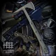 Halfbreed Blades Large Breaching Axe OD HBBLBA01ODG