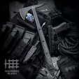 Halfbreed Blades Large Breaching Axe Black HBBLBA01