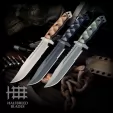 Halfbreed Blades Large Infantry Knife Gen 2 Blk HBBLIK01G2BLK
