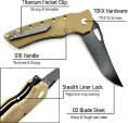 Heibel Knives Blackhawk Linerlock Tan HBKBLKBT